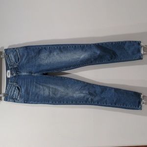 PAIGE Julia Jeans Size 26 Medium Wash Distressed Straight Leg Midrise Blue Women